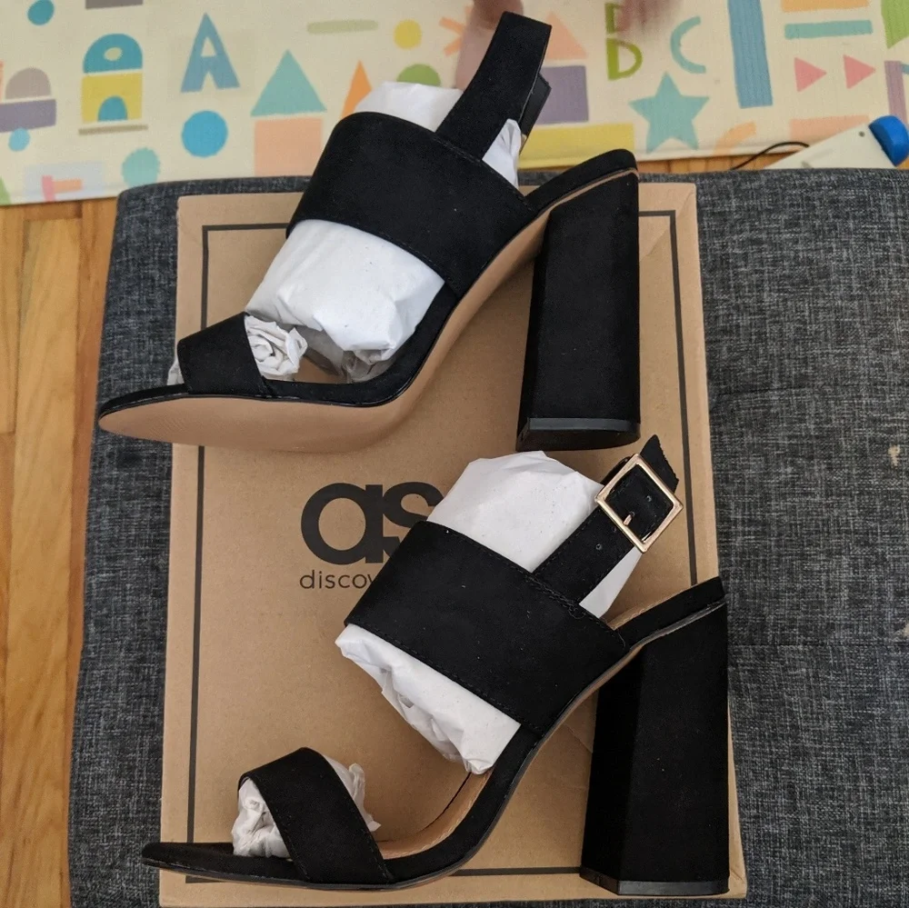 ASOS HUSTLE block heeled sandals